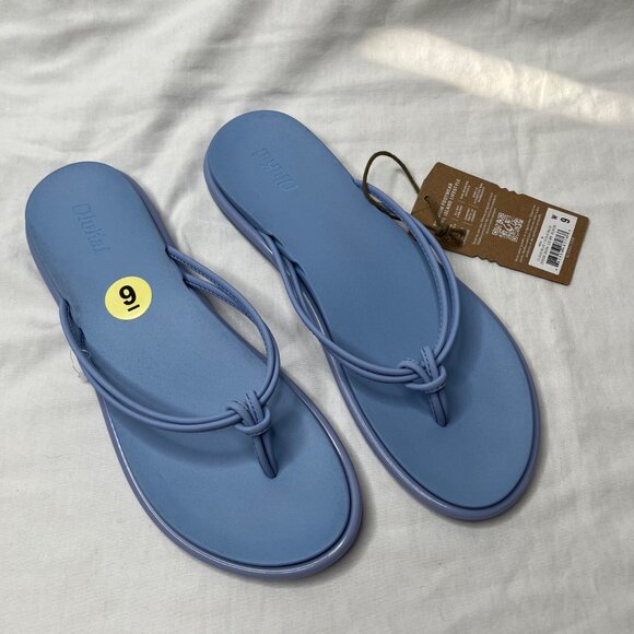 Olukai Womens Aka Cloud Blue Thong Toe Flip-Flops Size 9 - Picture 2 of 8